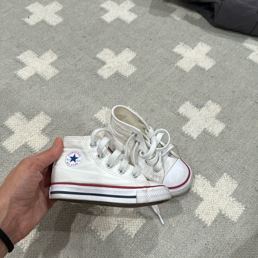 Converse high top white size 6